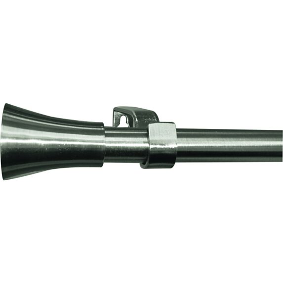 Kit barre à rideaux Kuiper nickel brossé 120/210 cm diamètre 16/19 mm- INVENTIV