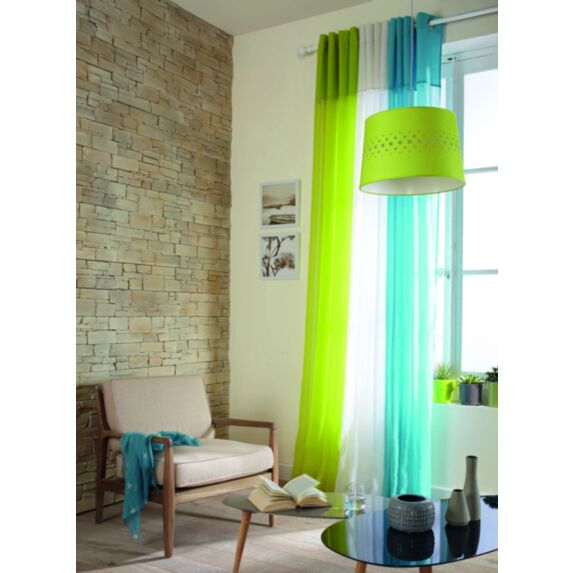 Kit barre à rideaux Sedna coloris blanc 120 / 210 cm - INVENTIV