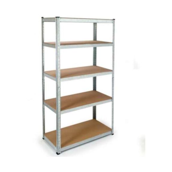 Etagère de rangement 5 tablettes bois/métal H180xL90xP45cm - B RESIST