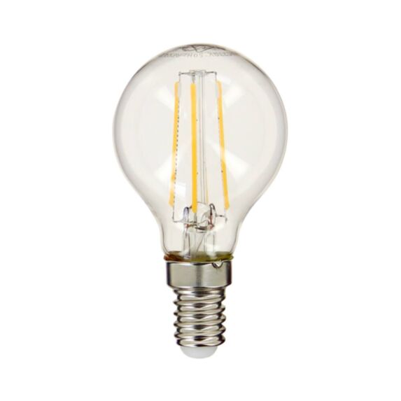 3 ampoules Filament LED P45 Transparent E14 470Lm 40W 2700K Blanc chaud - INVENTIV