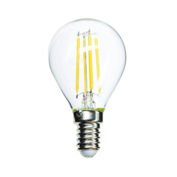 3 ampoules Filament LED P45 Transparent E14 470lm 40W 4000K Blanc neutre - INVENTIV