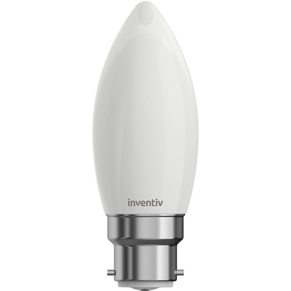 Ampoule Filament LED Flamme Opaque culot B22 470Lm 40W 4000K Blanc neutre - INVENTIV