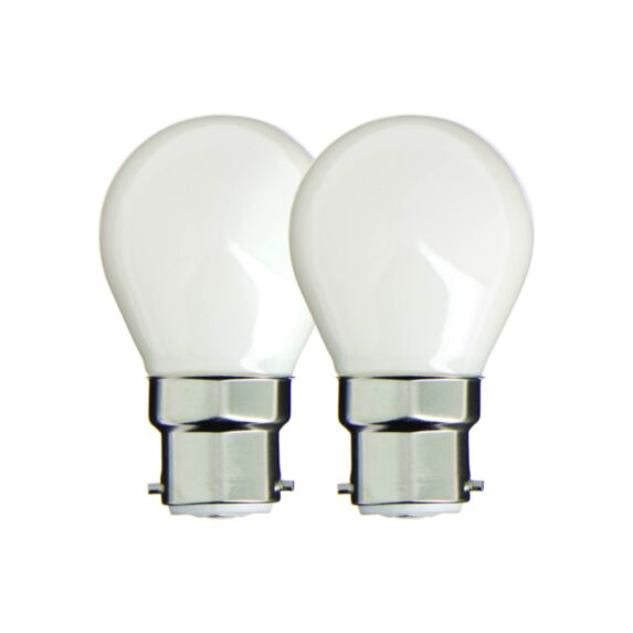 Ampoules Filament LED P45 Opaque culot B22 806Lm 60W 2700K Blanc chaud - INVENTIV