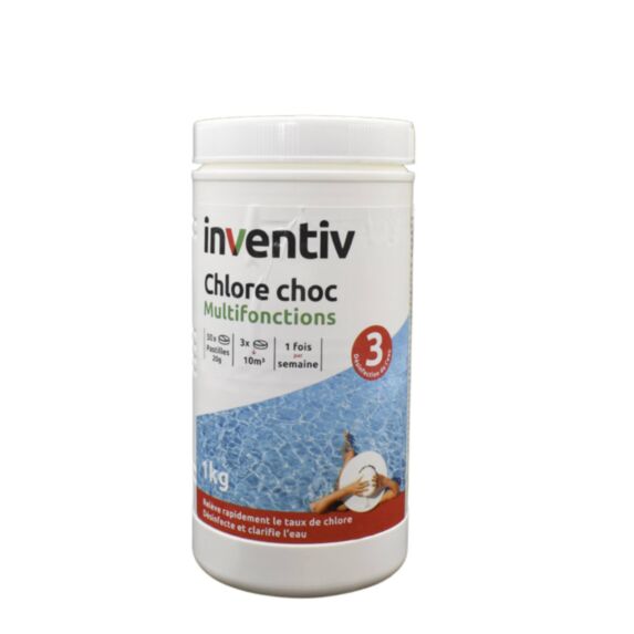 Pastille de chlore rapide 1 kg - INVENTIV