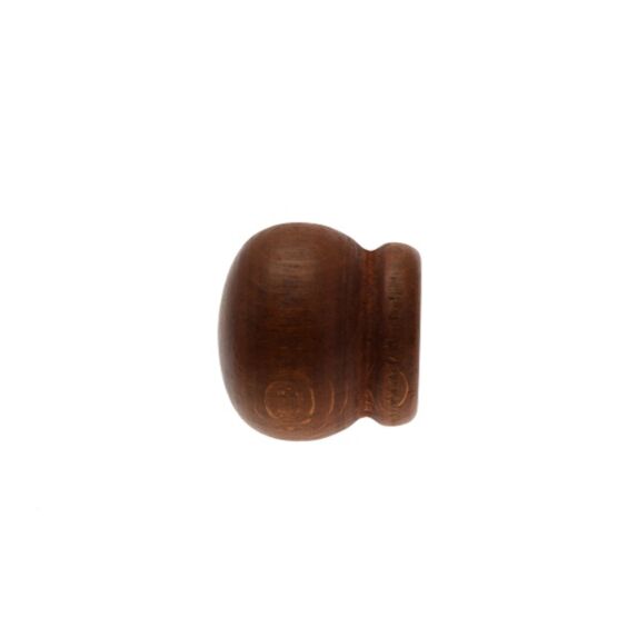 2 embouts pomme pour barre à rideau Ø28mm merisier - INVENTIV