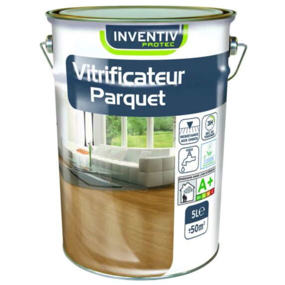 Vitrificateur parquet 5L incolore cire- INVENTIV