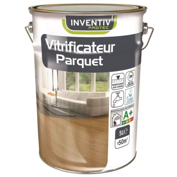 Vitrificateur parquet 5L chêne moyen cire - INVENTIV