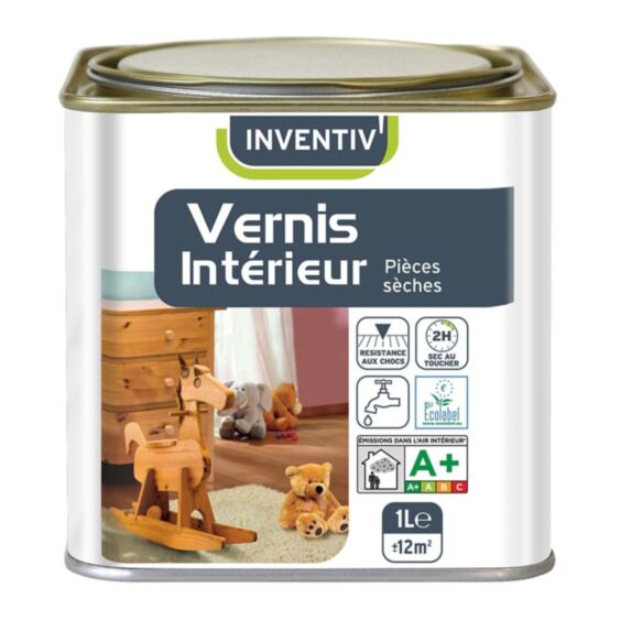 Vernis boiserie intérieure 1L chêne foncé - INVENTIV