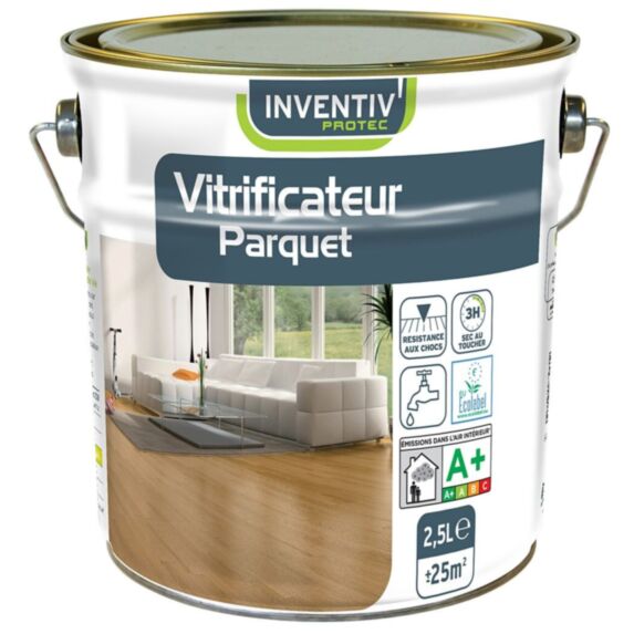 Vitrificateur parquet 2,5L incolore mat- INVENTIV