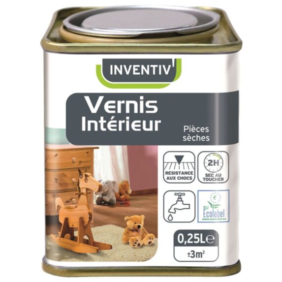 Vernis boiserie intérieure 0.25L chêne foncé - INVENTIV
