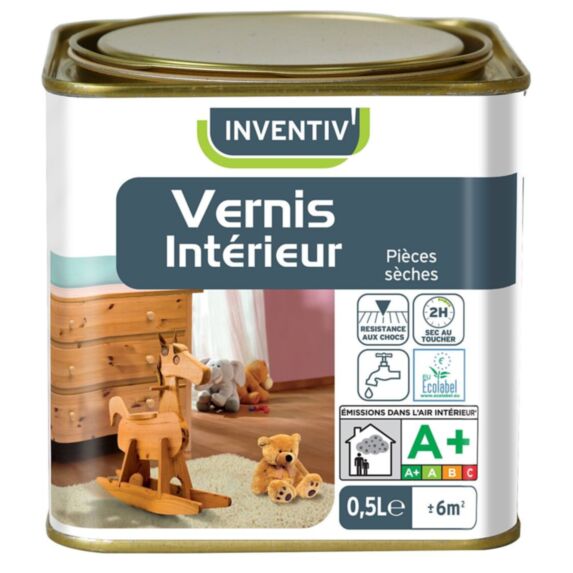 Vernis boiserie intérieure 0.5L chêne foncé - INVENTIV