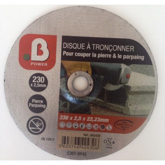 Disque meuleuse maçonnerie 230x2.5 - B POWER