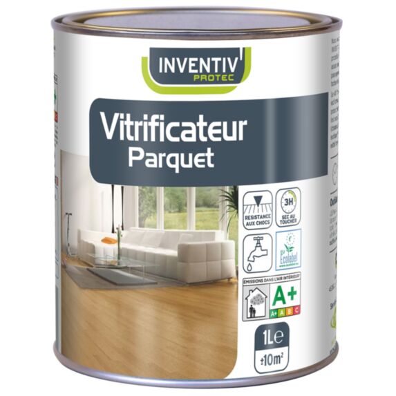 Vitrificateur parquet 1L chêne moyen cire - INVENTIV