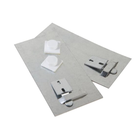Lot de 2 plaques de fixation H. 16xL. 8cm - B HOME