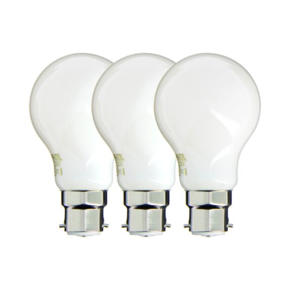 3 Ampoules Filament LED A60 B22 806lm 4000K Blanc neutre - INVENTIV