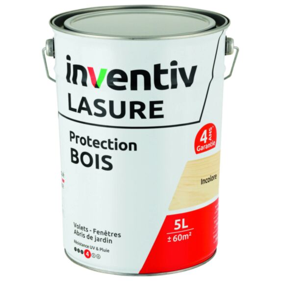 Lasure 4 ans Incolore 5L - INVENTIV