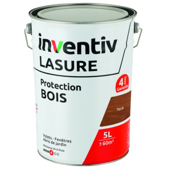 Lasure 4 ans Teck 5L - INVENTIV