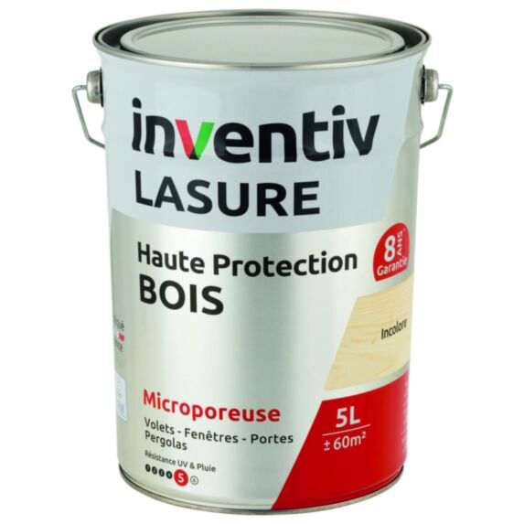 Lasure 8 ans Incolore 5L - INVENTIV
