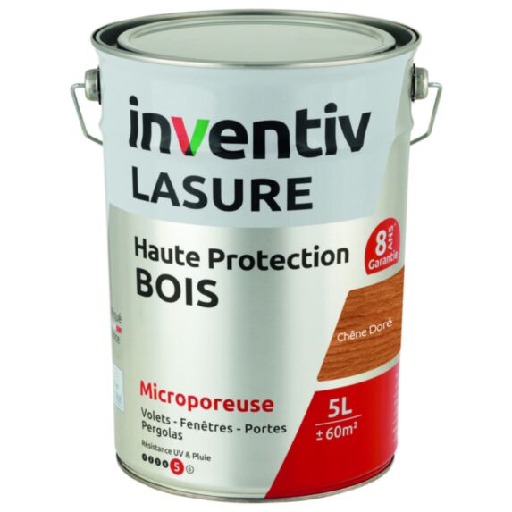 Lasure 8 ans Chêne Doré 5L - INVENTIV