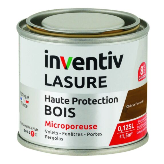 Lasure 8 ans Chêne Foncé 0,125L - INVENTIV