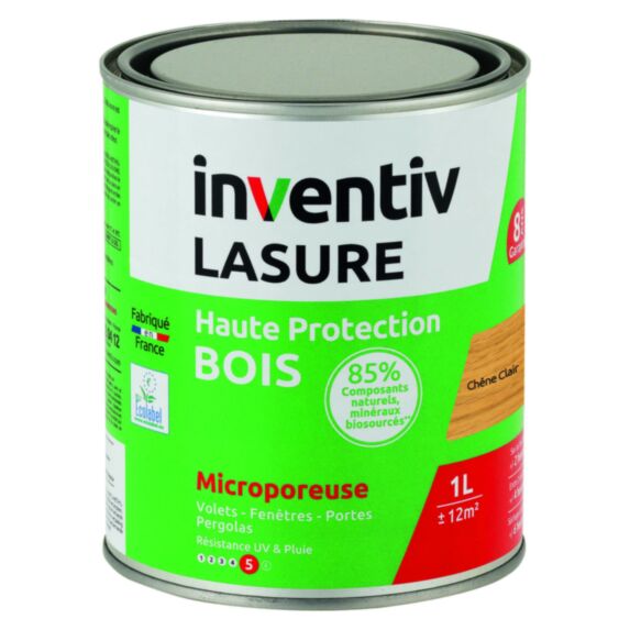 Lasure Bio 8 ans chêne clair 1 L - INVENTIV