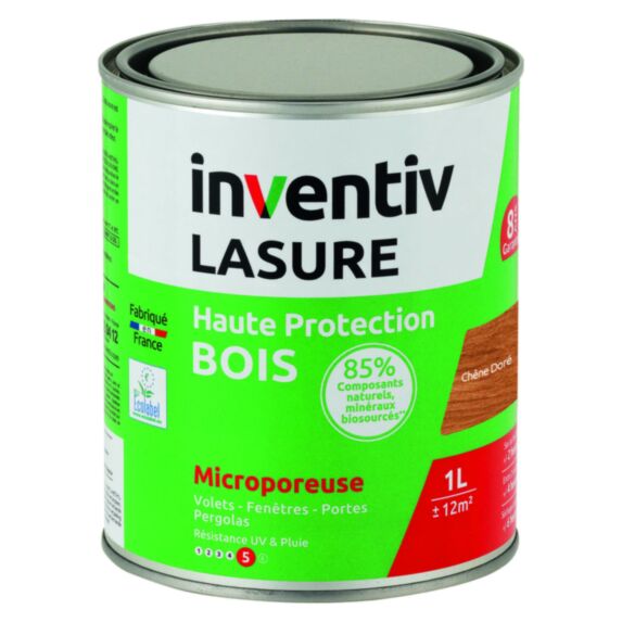 Lasure Bio 8 ans chêne Doré 1 L - INVENTIV