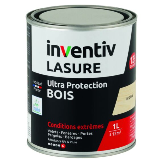 Lasure 12 ans incolore 1 L - INVENTIV