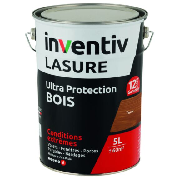 Lasure 12 ans Teck 5L - INVENTIV