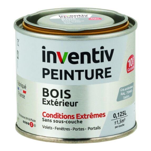 Peinture Extérieure Bois 10 ans Ivoire Satin 0,125L - INVENTIV