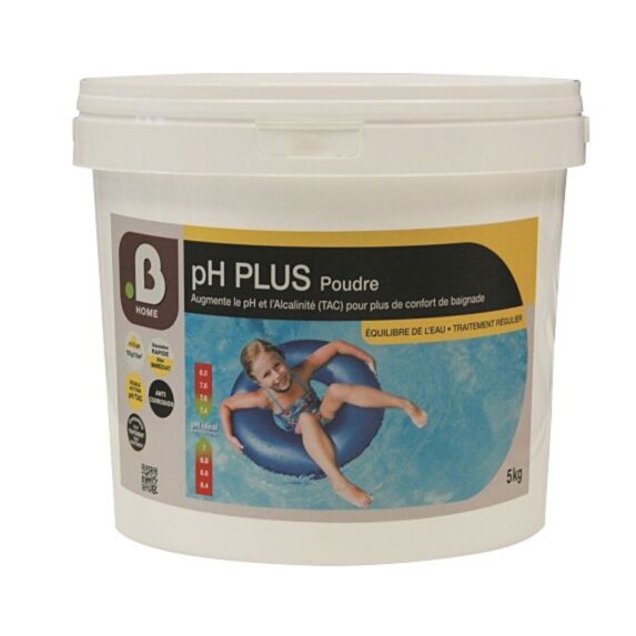 Poudre pH plus traitement piscine 5kg - B HOME