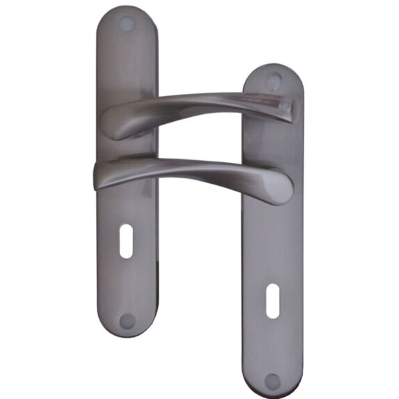 Poignées de porte trou clé Léon aluminium acier nickelé - B BEAUTY