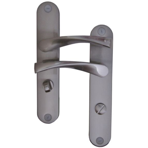 Poignées de porte à verrou Léon aluminium acier nickelé - B BEAUTY