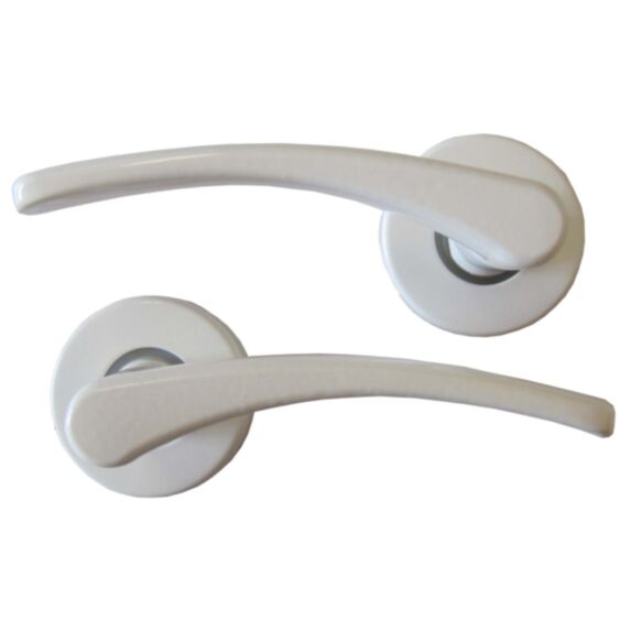 Poignées de porte sur rosaces Ella blanc - B BEAUTY