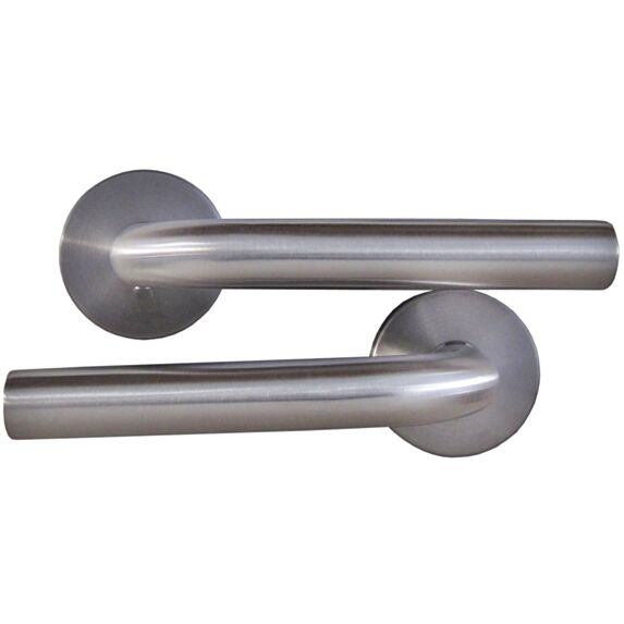 Poignées de porte sur rosaces Loïc inox - B BEAUTY