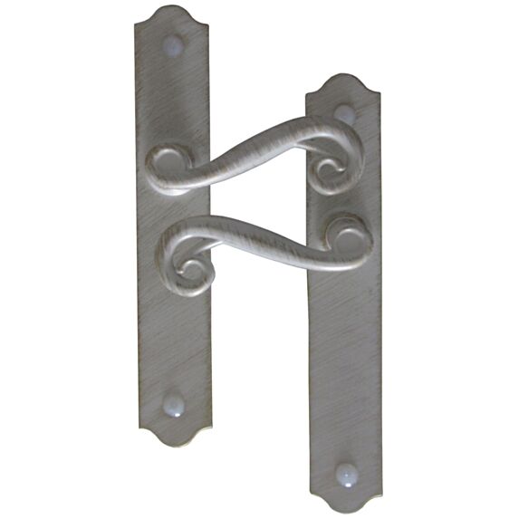 Poignées de porte bec de cane Solène blanc/or - MR BRICOLAGE