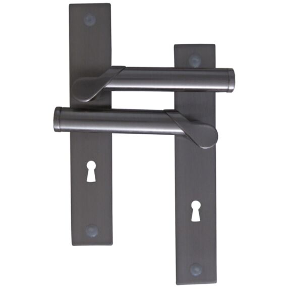 Poignées de porte trou clé Cosy ac/z nickelé satine - B BEAUTY