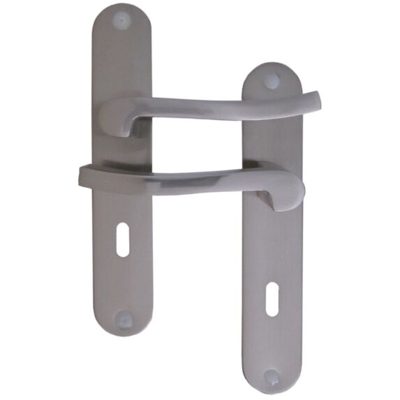 Poignées de porte trou clé Olaf aluminium - MR BRICOLAGE