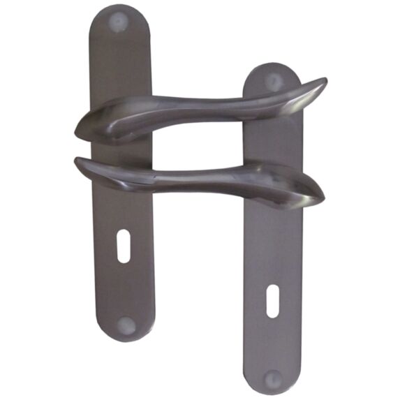 Poignées de porte trou clé Omer aluminium - MR BRICOLAGE