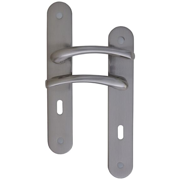 Poignées de porte trou clé Tedy aluminium - MR BRICOLAGE