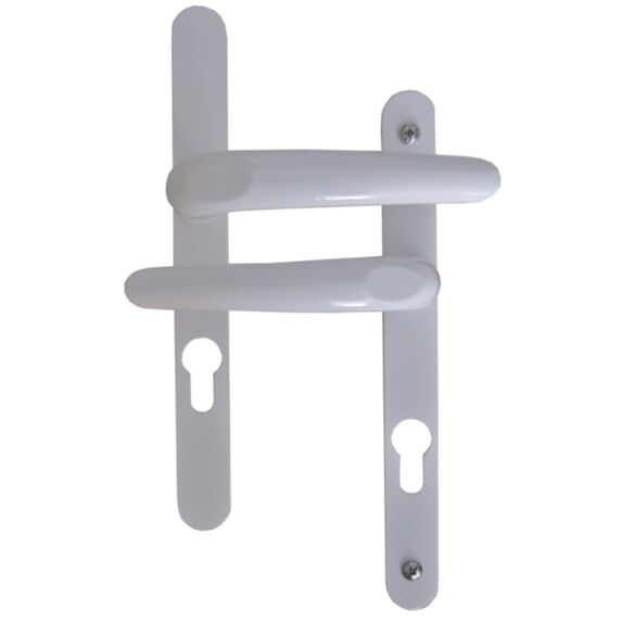 Poignées de porte à cylindre col long alu blanc - MR BRICOLAGE