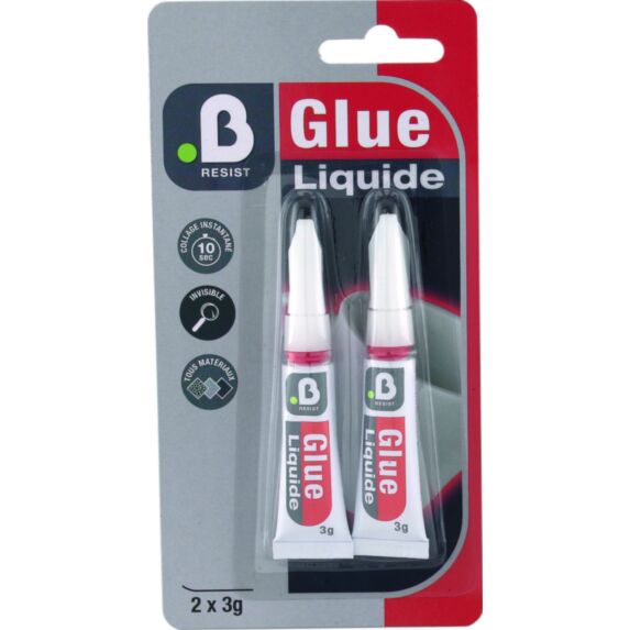 2 colles cyanoacrylate réparation liquide 3g - INVENTIV