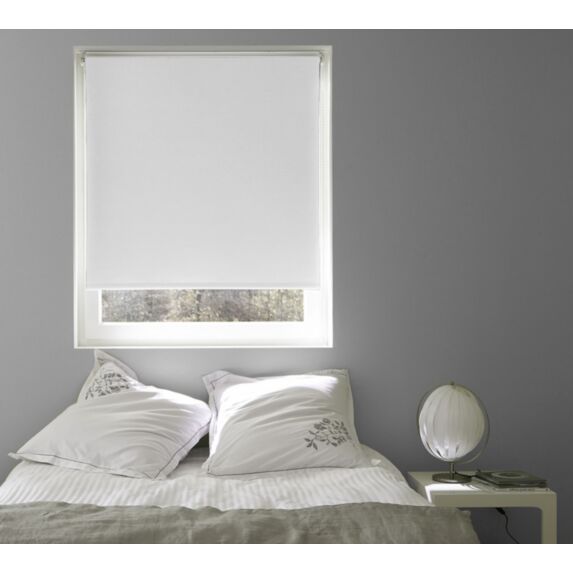 Store enrouleur occultant uni blanc 80x190cm - INVENTIV