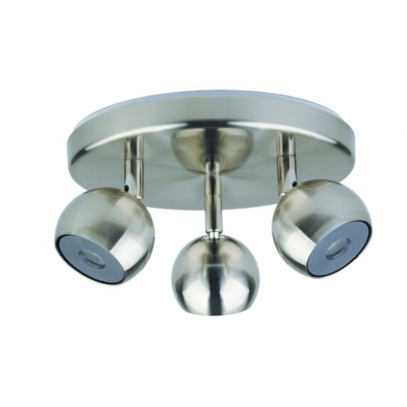 Plafonnier 3 Spots Coxa Nickel LED 4,7W - INVENTIV