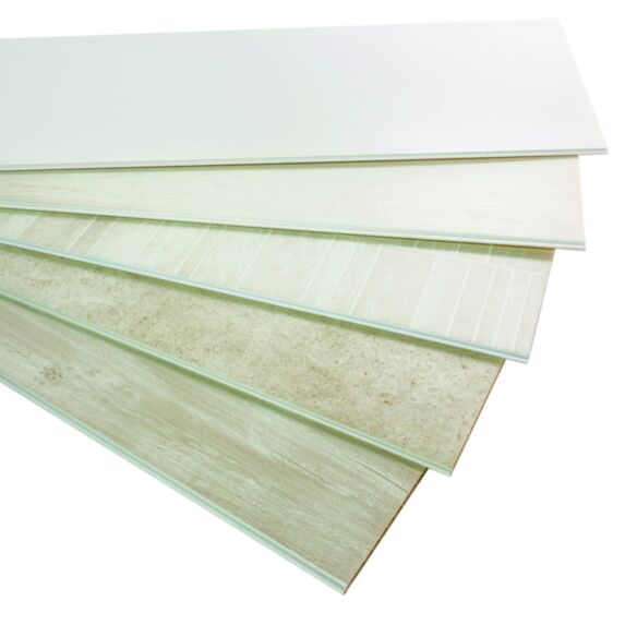 Revêtement mural intérieur PVC Bois blanc 2,6 x 0,375 m - INVENTIV