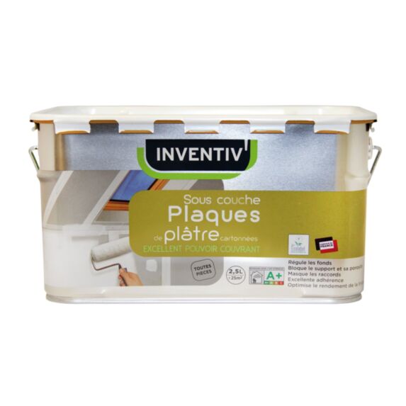 Sous-couche Plaques de plâtre cartonnées 2,5L - INVENTIV