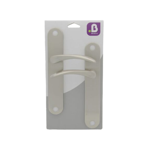 Poignées de porte bec de cane Azury nickel mat entraxe 195mm - B BEAUTY