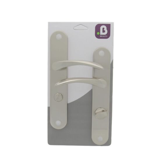 Poignées de porte condamnation Azury nickel mat entraxe 195mm - B BEAUTY