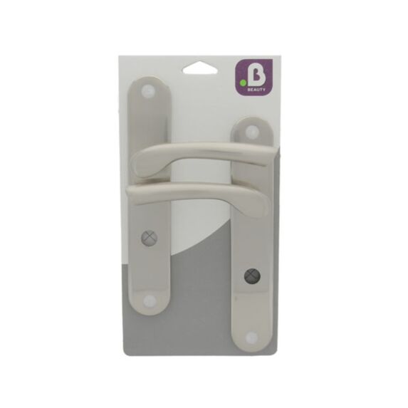 Poignées porte condamnation Océane nickel mat entraxe 195mm - B BEAUTY