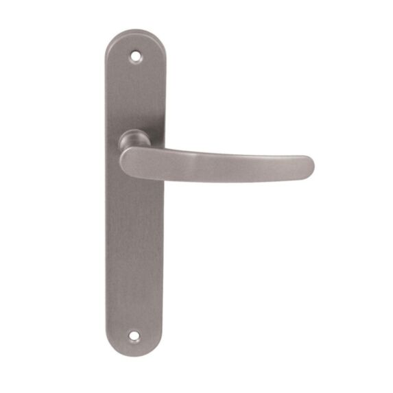 Poignées de porte bec de cane Lude en aluminium nickel mat - B BEAUTY