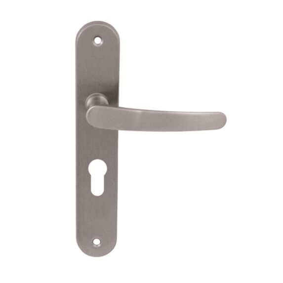 Poignées de porte à cylindre Lude en aluminium nickel mat - B BEAUTY